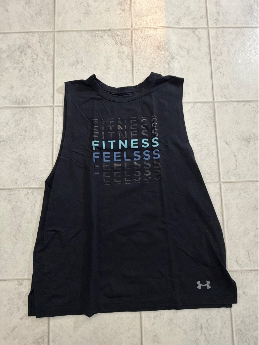 Under Armour black Fitness Feels Better tank top size MD